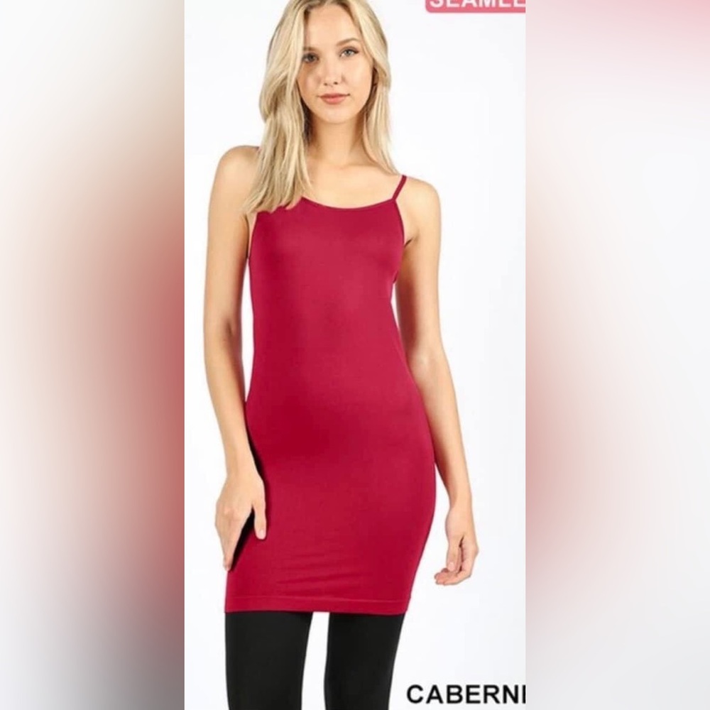 Zenana Cabernet Spaghetti Strap Mini Dress size S/M